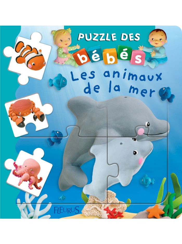  Mon livre puzzle 9 pièces: Les animaux de la mer - Dès